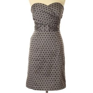 Gray/black polka dot pencil skirt dress